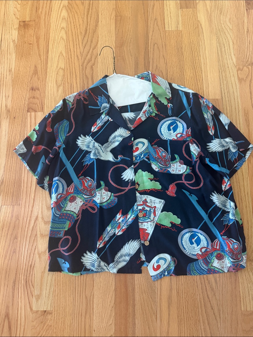 Re/Done 50s Hawaiian crane Button down